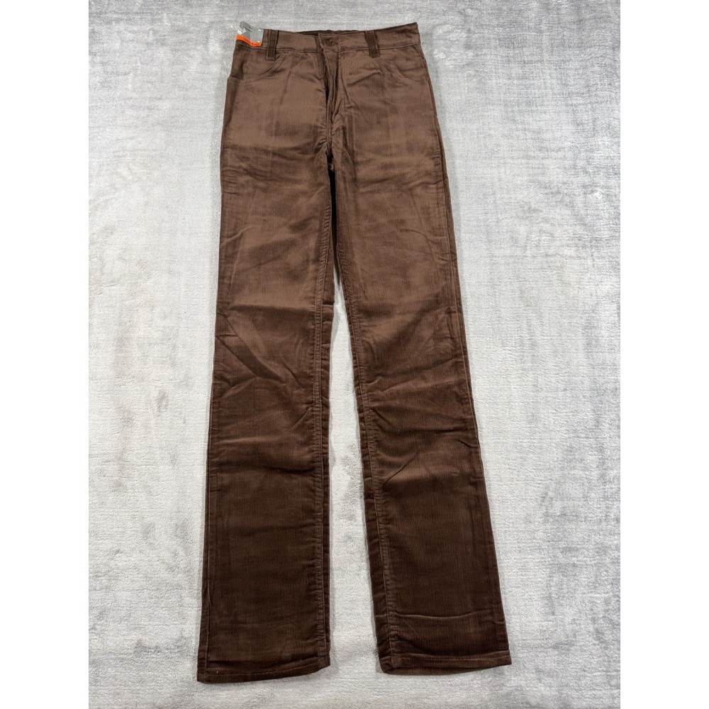 Vintage Levis Pants Women 26x32 Brown 719 Corduroy Straight Leg White Tab NWT